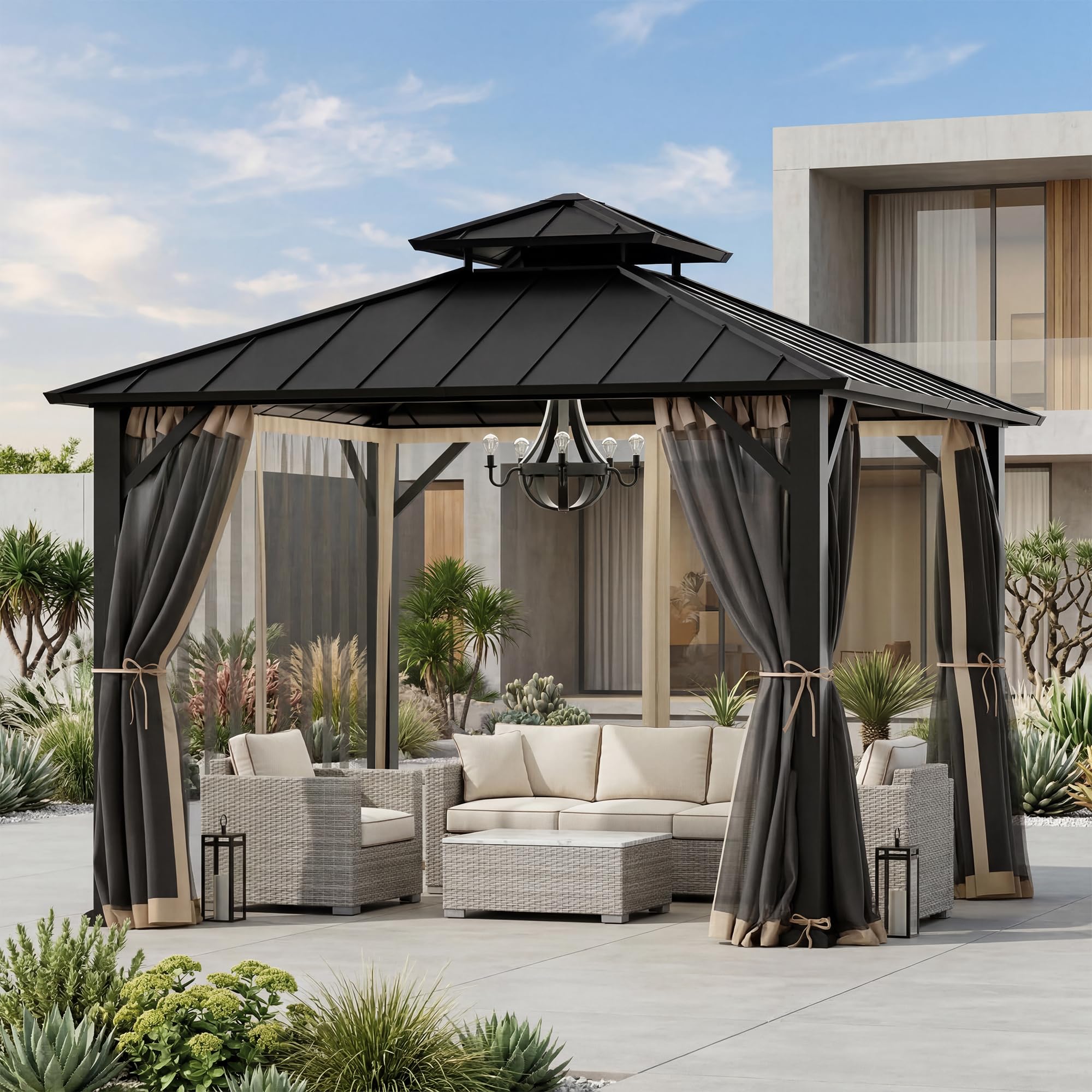 Amazon.com: Covered Outdoor Gazebo Mosquito Netting Replacement